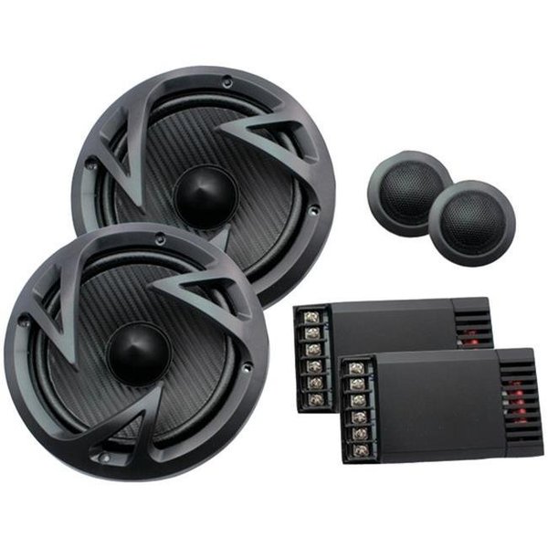 Dynamicfunction Edge Series 500 watt 2-Way Component Speaker System; Black - 6.5 in. DY114331